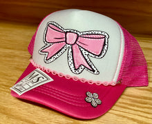 Load image into Gallery viewer, Youth Pink Bow Hat
