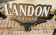 Load image into Gallery viewer, Bull Western Boys Layered Name Wall Sign Decor
