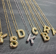 Load image into Gallery viewer, Bubble Initial Letter Necklace
