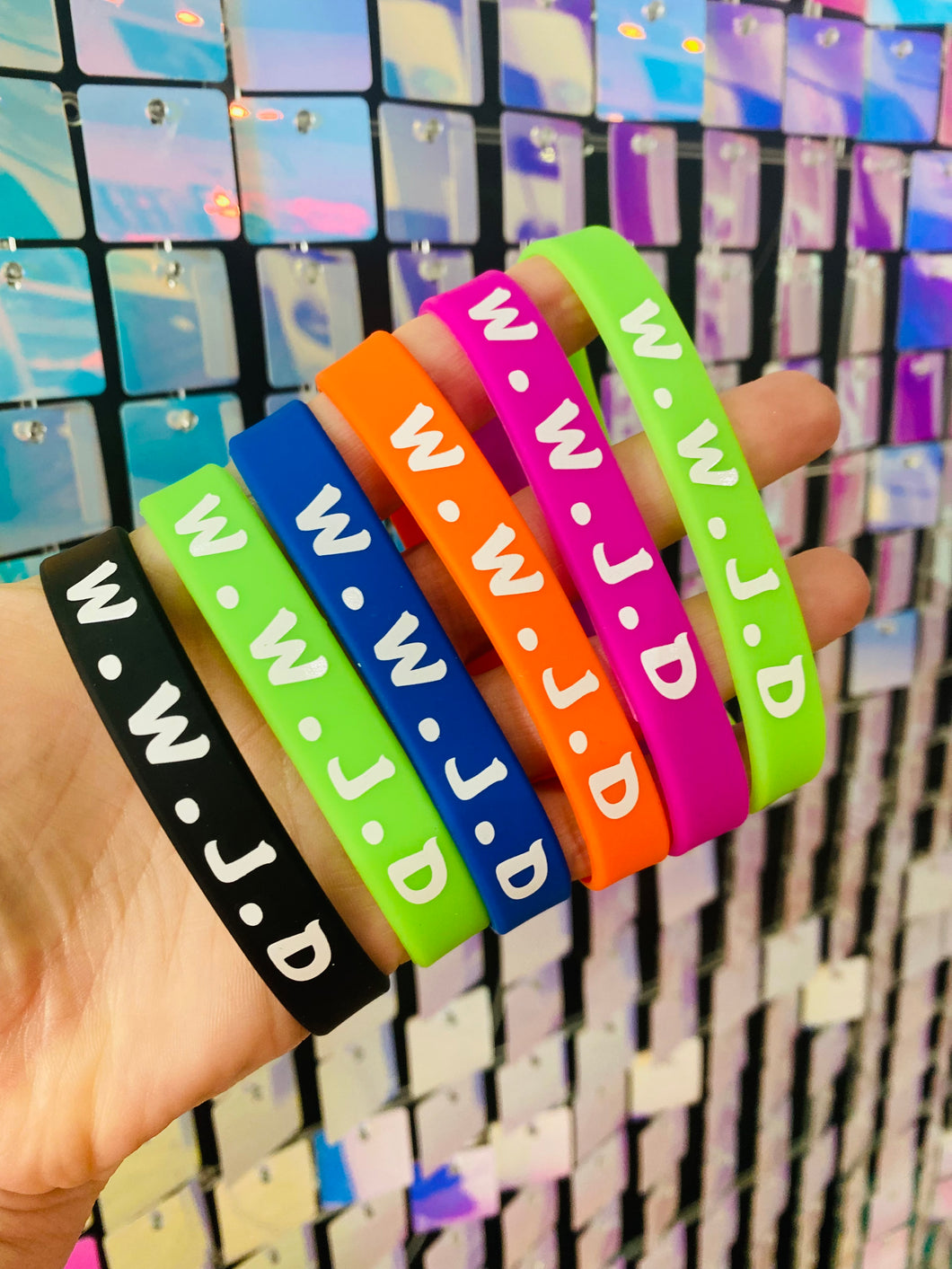 WWJD Wristlet Silicone Bracelet