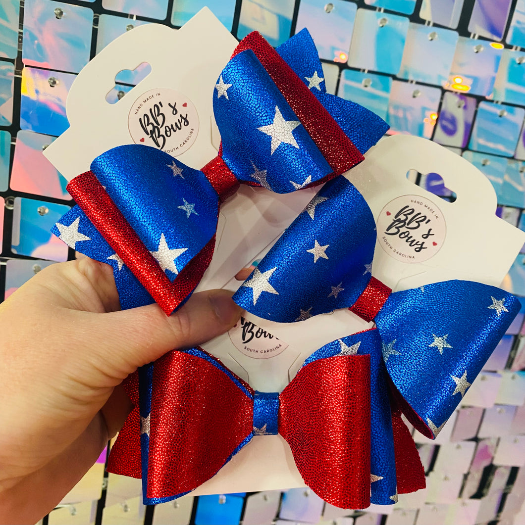 Patriotic Stars 4.5 inch Hair Bow