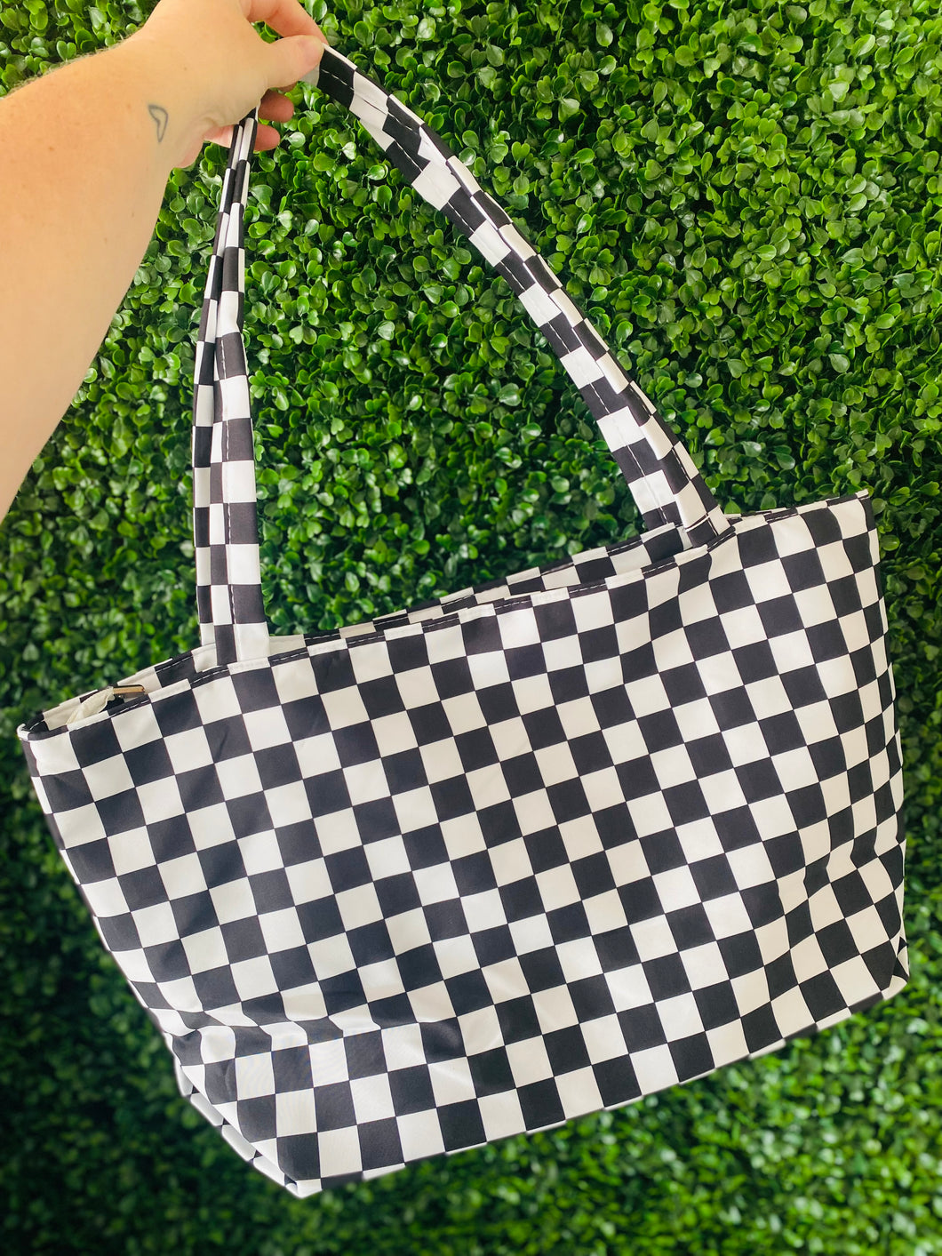 Checkered Tote Bag