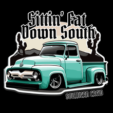 Load image into Gallery viewer, Sittin&#39; Fat Down South Ford Truck Southern Crew Tee
