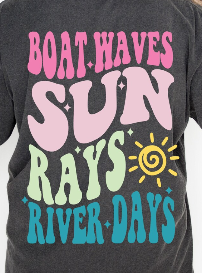 Boat Waves River Days Tee