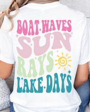 Load image into Gallery viewer, Boat Waves Lake Days Tee
