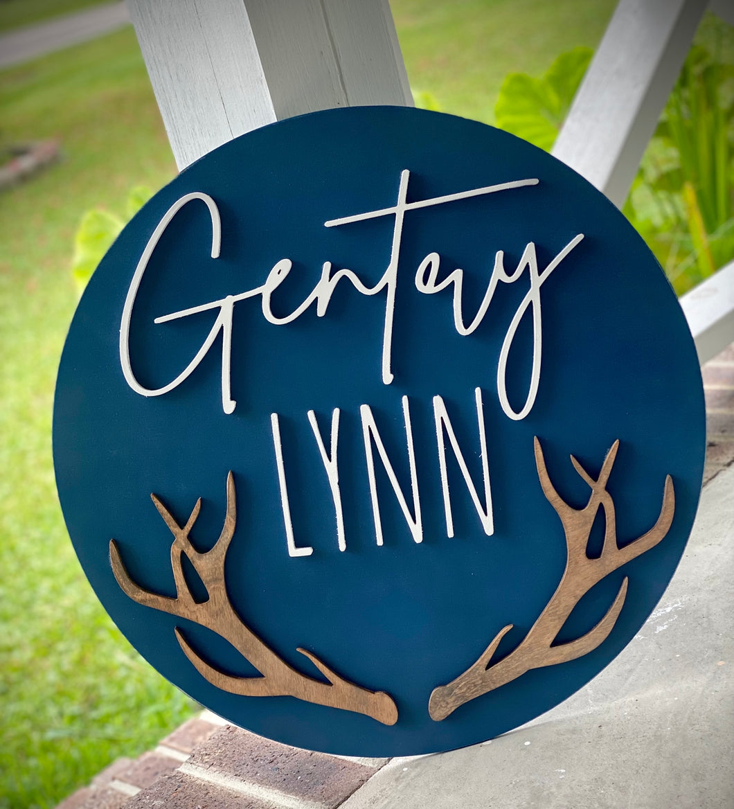 Baby Boy Deer wall / Door Hanger